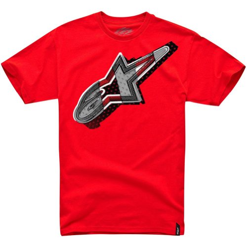 Alpinestars Patchwork Classic Men's Short-Sleeve Sportswear T-Shirt/Tee - Red / X-Large Tops Alpinestars 1033-72037-030-XL-FBA