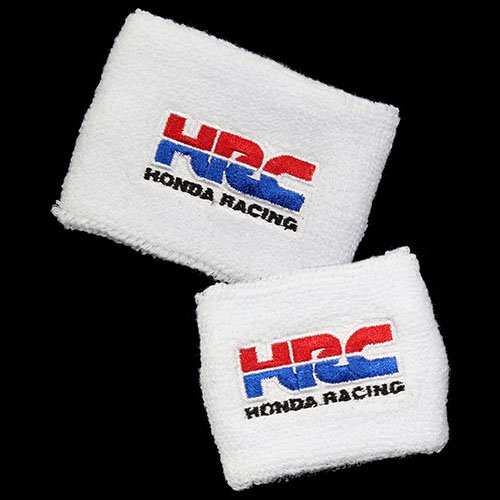 HRC Honda Racing White Brake/Clutch Reservoir Sock Cover Set Fits CBR, 600, 1500, 600RR, 1500RR, 954, 929, RC51 Brake Moto Socks HRC-WHT-ST