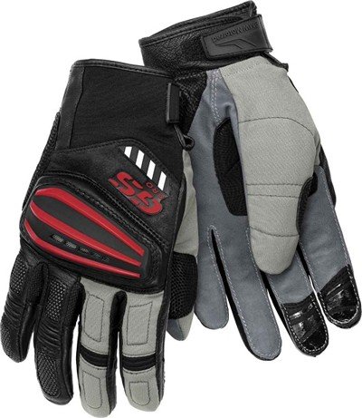 BMW Genuine Motorcycle Motorrad Rallye Glove - Color: Black / Grey / Red - Size: EU 9 - 9 1/2 US 9 - 9 1/2 Gloves BMW BMW8541216