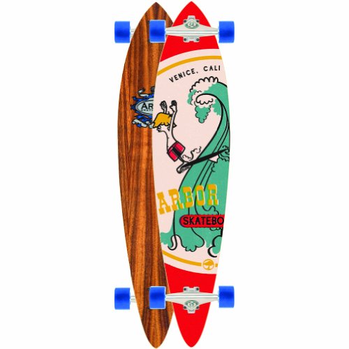 Arbor Fish Koa Complete Skateboard - Assorted / 39 L x 8.75 W x 27.75 WB Decals Arbor FI39C-FBA