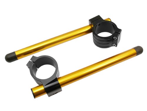 51MM CNC Gold Aluminum Clip-On Ons Handlebars Handle Bar Fit For KAWASAKI ZX6R 2009-2010 Handlebar Accessories etop ETOP-MTP13-05-51MM-G002