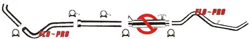 2003-2007 FORD DIESEL F250 F350 HARLEY 6.0L POWERSTROKE 5 SINGLE TURBO BACK EXHAUST SYSTEM FLO-PRO 614NM Exhaust & Emissions FLO-PRO 614NM