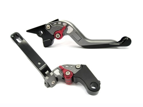 DB Extend Fold Clutch Brake Levers Titanium for Aprilia TUONO V4R 2011 2012 2013 Drive Train Moto-777 DB-LEV-EXF-RD-TI-TI-BK-TUONOV4R-DB80V4