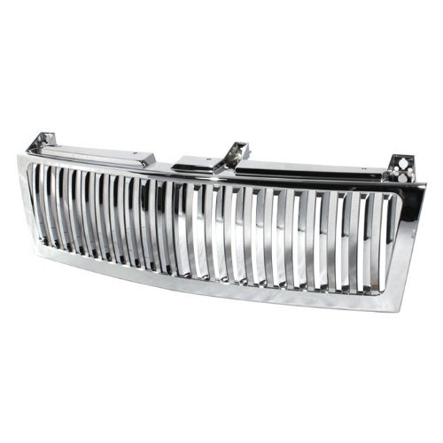 Chevy Silverado 1500/2500/3500 99-02 / Chevy Suburban 1500/2500 00-06 / Chevy Tahoe 00-06 Center Only (Require HD-YD-CS99-1PC Headlight) Vertical Front Grille - Chrome Grilles Spyder Auto SG-2995