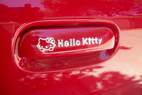 Hello Kitty 3D Car Door Handle Decal Sticker Color Silver (1 PR) Bumper Stickers, Decals & Magnets
