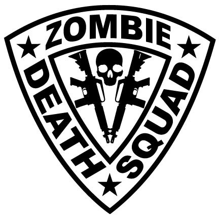 Bumper Stickers, Decals & Magnets Bamfdecals Zombie_Death_Squad_ar15-Black