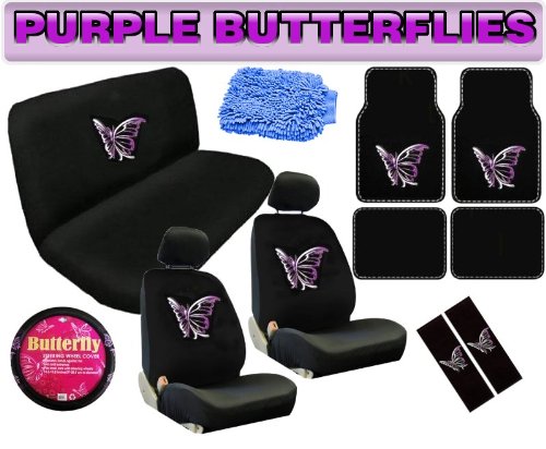 Accessories Unique Imports PURPLE BUTTEFLY.16pc.ui