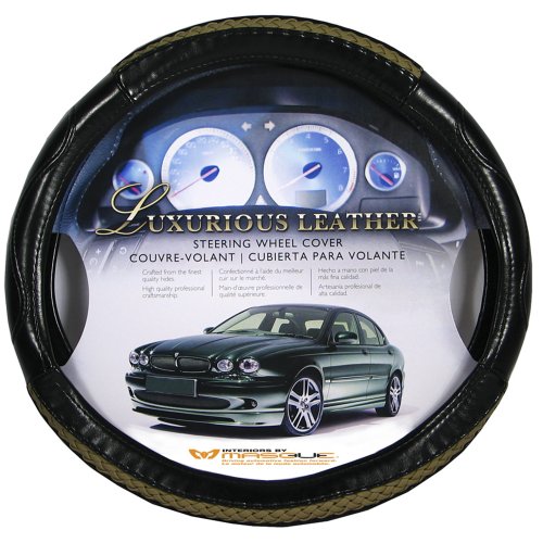 Alpena 10217 Durbin Black Leather Steering Wheel Cover Steering Accessories Alpena 10217