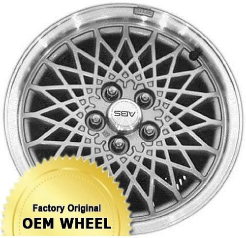 OLDSMOBILE,BUICK,PONTIAC,CHRYSLER ACHEIVA,CAVALIER,GRANDAM 15X6 WEBBED DESIGN Factory Oem Wheel Rim- MACHINE LIP SILVER - Remanufactured Car Detroit Wheel and Tire HOL.6026-MSS-A