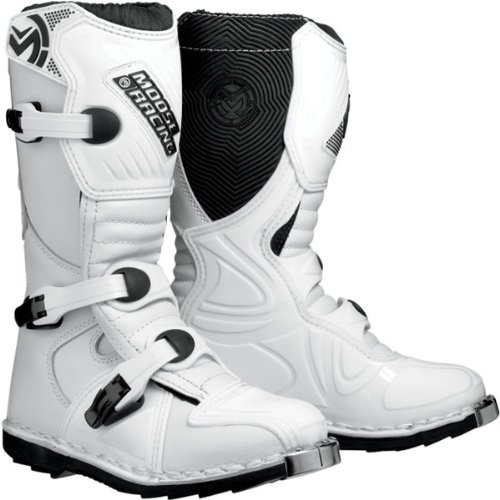 2013 Moose Racing M1.2 Youth Motocross Boots MX Sole - White - Pee Wee 13 Boots Moose Racing 3411-0269