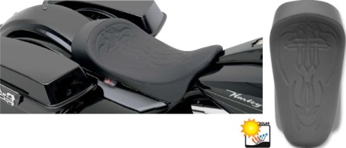 Carl Brouhard Designs Low Profile EZ ON Solo Front Seat - Cross - Black Stitch 0801-0774 Seat Covers Brouhard Designs 0801-0774