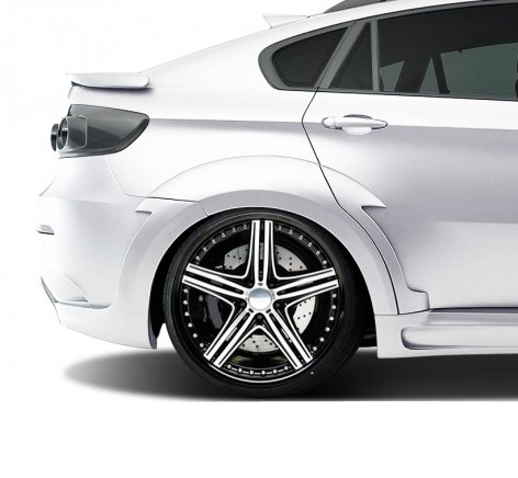 2008-2013 BMW X6 E71 AF-5 Wide Body Rear Fender Flares (GFK) - 6 Piece Fenders Aero Function 108723