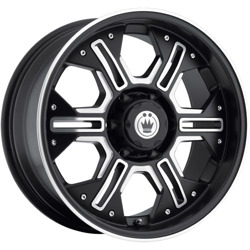 Konig Lock N Load 17 Black Wheel / Rim 5x5.5 with a 12mm Offset and a 78.10 Hub Bore. Partnumber LL78539125 Truck & SUV Konig LL78539125