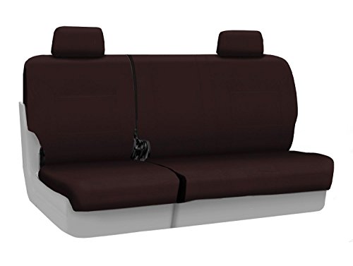 Coverking Custom Fit Rear 60/40 Bench Seat Cover for Select Jeep Liberty Models - Polycotton Drill (Wine) Accessories Coverking CSC1P6JP7130