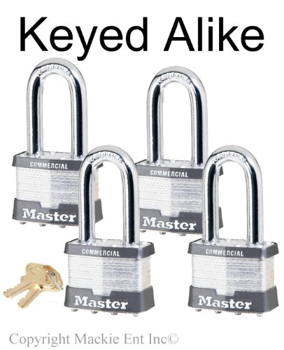 Antitheft Padlocks Keyed Alike - 4 Pack 17KALH-4