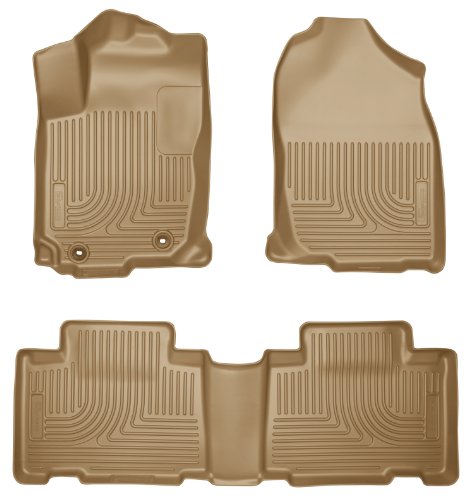 Husky WeatherBeater 2013 Toyota Rav4 Front & 2nd Seat Floor Liner Set, Tan Custom Fit Husky Liners 98973