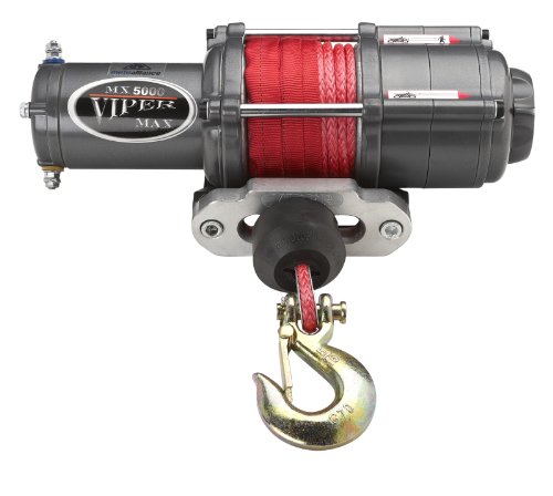 Viper Max 5000lb UTV Winch & Custom Mount for Kawasaki Mule 600/610 with RED AmSteel®-Blue Synthetic Rope Winches Moto Alliance MX5000-RE40-MA11932