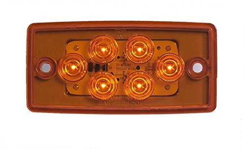 Maxxima M20361Y Amber LED Flush Mount Cab Marker Light Top Clearance Marker Assemblies Maxxima M20361Y