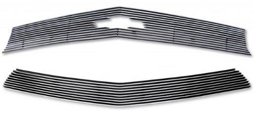 MaxMate 10-13 Chevy Camaro RS/LS V6 (Not for ZL1 Model) Logo Show 2PC Combo Horizontal Billet Polished Aluminum Grille Grill Insert Grille Inserts MaxMate BG-CV056+BG-CV058
