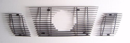 MaxMate 09-13 Nissan Frontier Logo Show Bolton Upper 3PC Horizontal Billet Polished Aluminum Grille Grill Insert Grille Inserts MaxMate BG-NI523
