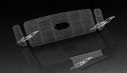 MaxMate 99-04 Ford F250/F350/F450/F550 Super Duty 4PC Combo Horizontal Billet Polished Aluminum Grille Grill Insert Grille Inserts MaxMate BG-FD223+BG-FD224+BG-FD308