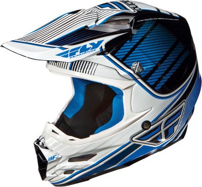 Fly Racing F2 Carbon Trey Canard Graphic XS Blue/White/Black Off Road Helmet Helmets Fly Racing 73-4033XS