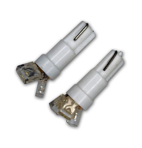 TuningPros LEDIS-T5-W3 Ignition Switch LED Light Bulbs T5, 3 LED White 2-pc Set Lighting TuningPros LEDIS-T5-W3