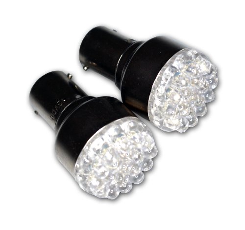 TuningPros LEDFS-1156-Y19 Front Signal LED Light Bulbs 1156, 19 LED Yellow 2-pc Set Turn Signal Bulbs TuningPros LEDFS-1156-Y19