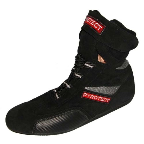Pyrotect X48090 Ankle Top Racing Shoes, Size-9, Black Racing Apparel Pyrotect X48090
