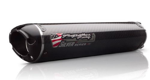 Two Brothers Racing (005-2380405V-S) Silver Series Dual Slip-On Exhaust System with M-2 Carbon Fiber Canister Complete Systems Two Brothers Racing 005-2380405V-S