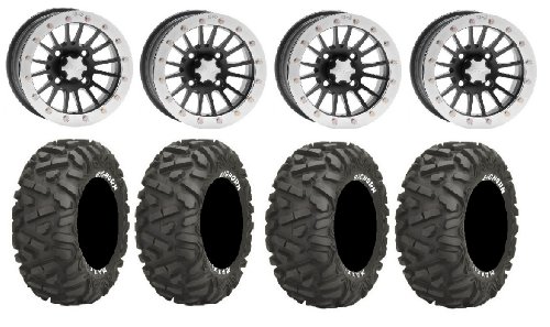 ITP SD Dual Beadlock 14 Wheels 26 BigHorn Tires Honda Rincon Yamaha Rhino Kawasaki Brute Force Suzuki KingQuad ATV KJ Motorsports ITSDDBB14x7+26BH1