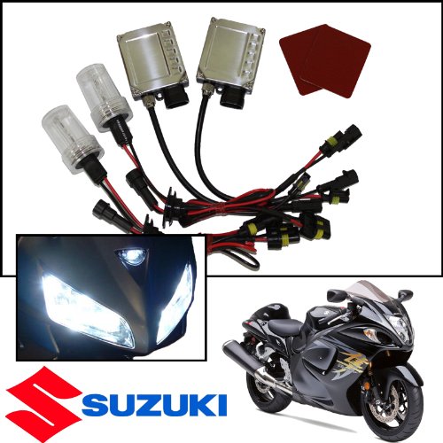 TGP H4 3000k Yellow AC HID Xenon Kit (Low Beam Only) 1992-1993 Suzuki GSX-R600W Headlight & Tail Light Conversion Kits Third Gear Performance MIN-K-H4-3K-C27