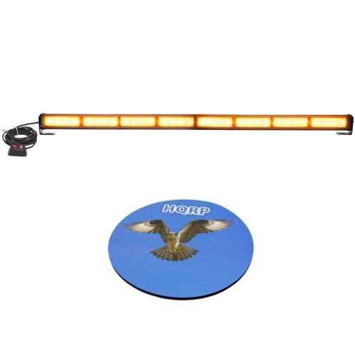 HQRP Emergency Traffic Director Light Bar Strobe 32 LED 8 Modules Amber for Warning and Maximum Visibility plus HQRP Coaster Lighting Assemblies & Accessories HQRP 887774106181310