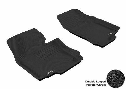 3D MAXpider U-ACE VOLKSWAGEN JETTA 2005-2010/ GOLF 2006-2013 CLASSIC BLACK R1 L1VW00812209 Floor Mat Floor Mats Custom Fit 3D MAXpider L1VW00812209