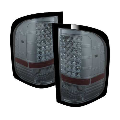 Spyder Auto (ALT-JH-CS07-LED-SM) Chevy Silverado Smoke LED Tail Light - Pair Tail Lights Spyder Auto ALT-JH-CS07-LED-SM