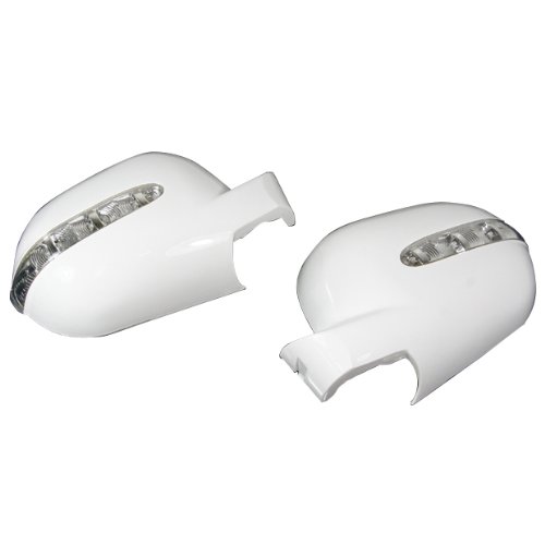 LED Light Blinker Combo Chrome Mirror Cover For Mercedes-Benz W163 M-Class ML320 430 M-CLASS 1997 1998 1999 2000 2001 Brand New 2Pcs White Mirrors 99_Online CH-02-0024B