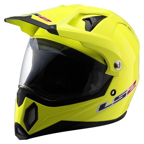 LS2 MX453 Solid Off Road Helmet (Hi-Vis Yellow, Medium) Helmets LS2 Helmets 453-1013