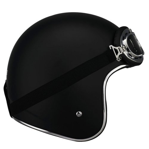 LS2 Helmets OF583 Bobber Solid Open Face Helmet (Matte Black, Medium) Helmets LS2 Helmets 583-1013