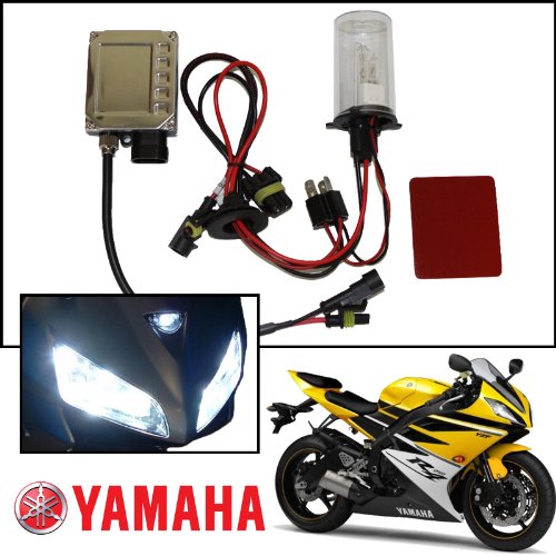 TGP H4 5000k Pure White AC HID Xenon Kit (Low Beam Only) with Halogen High 2001-2007 Yamaha XT225 Headlight & Tail Light Conversion Kits Third Gear Performance MIN-K1-H4-5K-C221