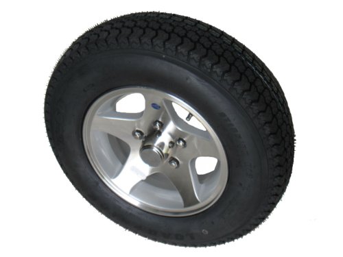 205/75D15 LRC 6 PR Kenda Loadstar Bias Trailer Tire on 15 5 Lug Series 04 Hispec Aluminum Trailer Wheel Trailer Kenda Loadstar/Hispec AB20515C455545 acc