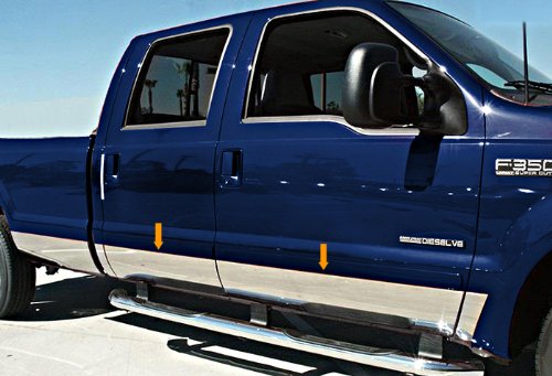 99-10 Ford Super Duty Extended Cab Short Bed Rocker Panel Trim Body Side Moulding 8.75 Wide 12PC Side MaxMate RP-FD586