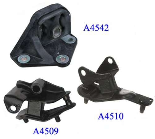 M231 4542 4509 4510 03-07 Honda Accord 2.4L Set 3PCS Transmission Engine Motor Mount 03 04 05 06 07 Engine Mounts MotorKing M231