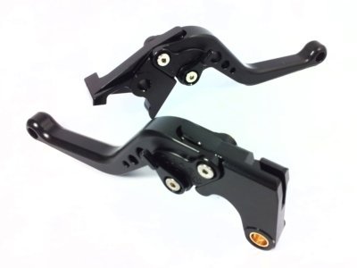 Pair Clutch Brake Levers SBB Short Black for Honda CBR929RR 2000-2001 Brake Moto-777 XXD-LEV-STD-SHT-BK-BK-CBR929RR-F29H626