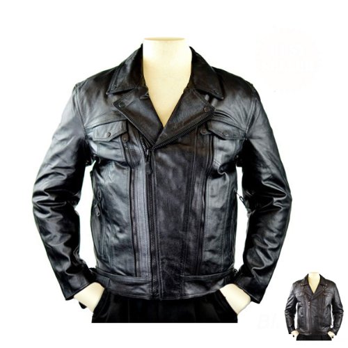 Detour Roundabout Leather Motorcycle Jacket with CE Armor M Brown Jackets & Vests Jafrum Detour8001-M-Brown