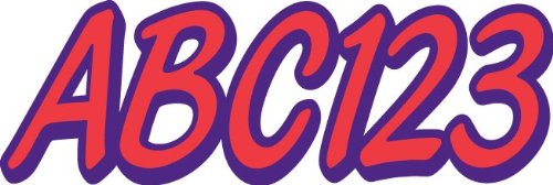 STIFFIE Whipline Solid Red/Purple 3 Alpha-Numeric Registration Identification Numbers Stickers Decals for Boats & Personal Watercraft Decals Stiffie WLS08
