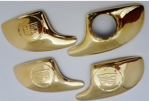 CADILLAC DTS GOLD DOOR LOCK TRIM COVER 4 PC SET Doors AGW DTSGOLDDRLCKTRM