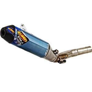 FMF Factory 4.1 RCT Slip-on Exhaust with Titanium Mid-Pipe - Dual Slip-Ons/Anodized Blue w/ Carbon Fiber End Cap Complete Systems FMF 1821-1471