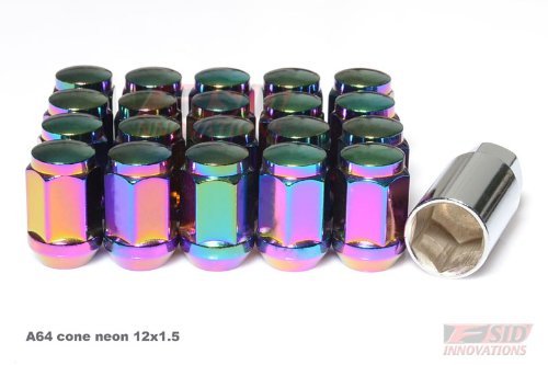 Wheel Studs FSID INNOVATION AMZ-SECURITY-NEON CHROME-12x1.5 CONE