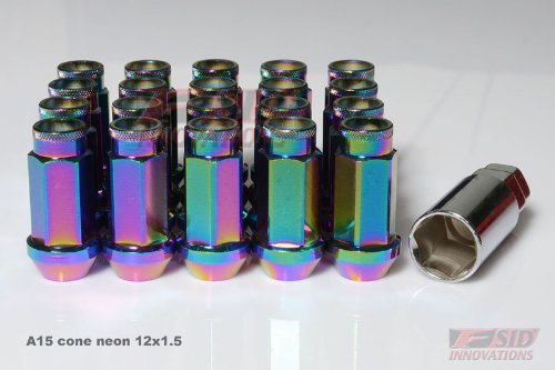 Wheel Studs FSID INNOVATION AMZ-DRAG-NEON CHROME-12x1.5 CONE