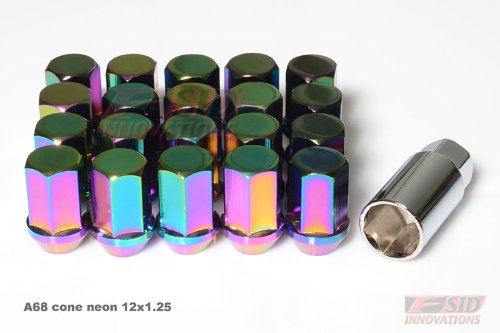 Wheel Studs FSID INNOVATION AMZ-ALUMINUM-NEON CHROME-12x1.25 CONE